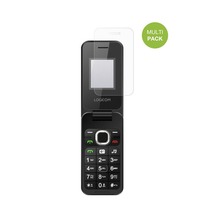 LogicomFleep 460 mit aufgebrachter dipos Displayschutzfolie, die lästige Fingerabdrücke minimiert