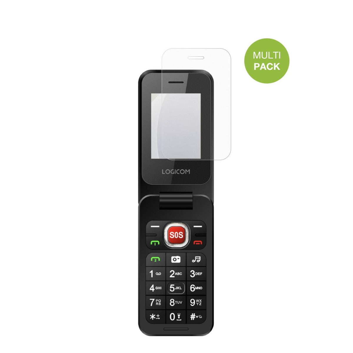 LogicomFleep S90 mit aufgebrachter dipos Displayschutzfolie, die lästige Fingerabdrücke minimiert