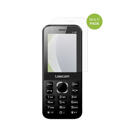 LogicomL-241 mit aufgebrachter dipos Displayschutzfolie, die lästige Fingerabdrücke minimiert