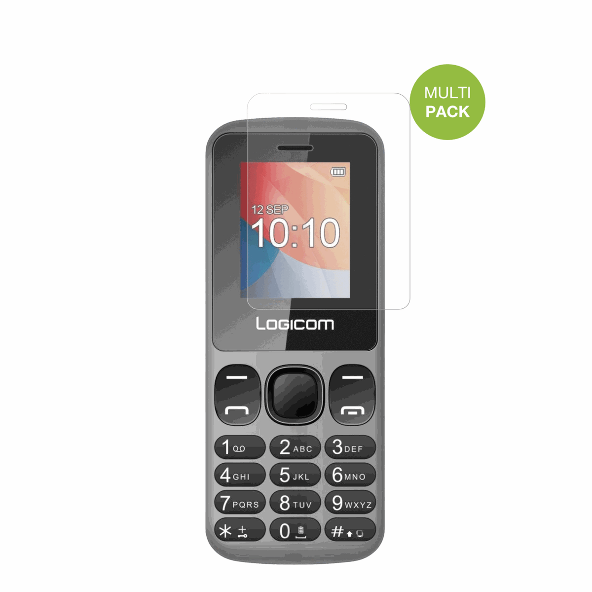 LogicomPosh 186 mit aufgebrachter dipos Displayschutzfolie, die lästige Fingerabdrücke minimiert