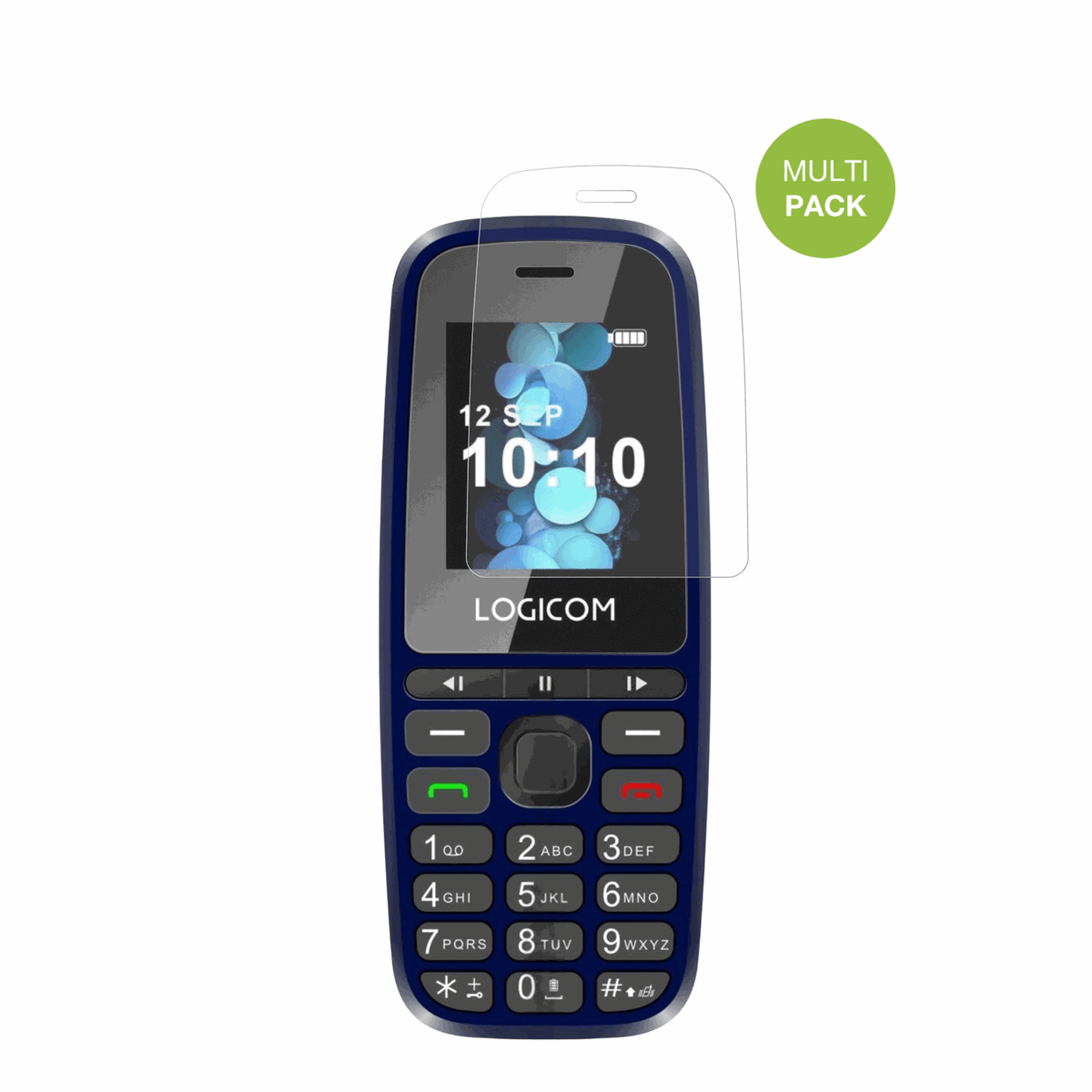 LogicomPosh 402 mit aufgebrachter dipos Displayschutzfolie, die lästige Fingerabdrücke minimiert