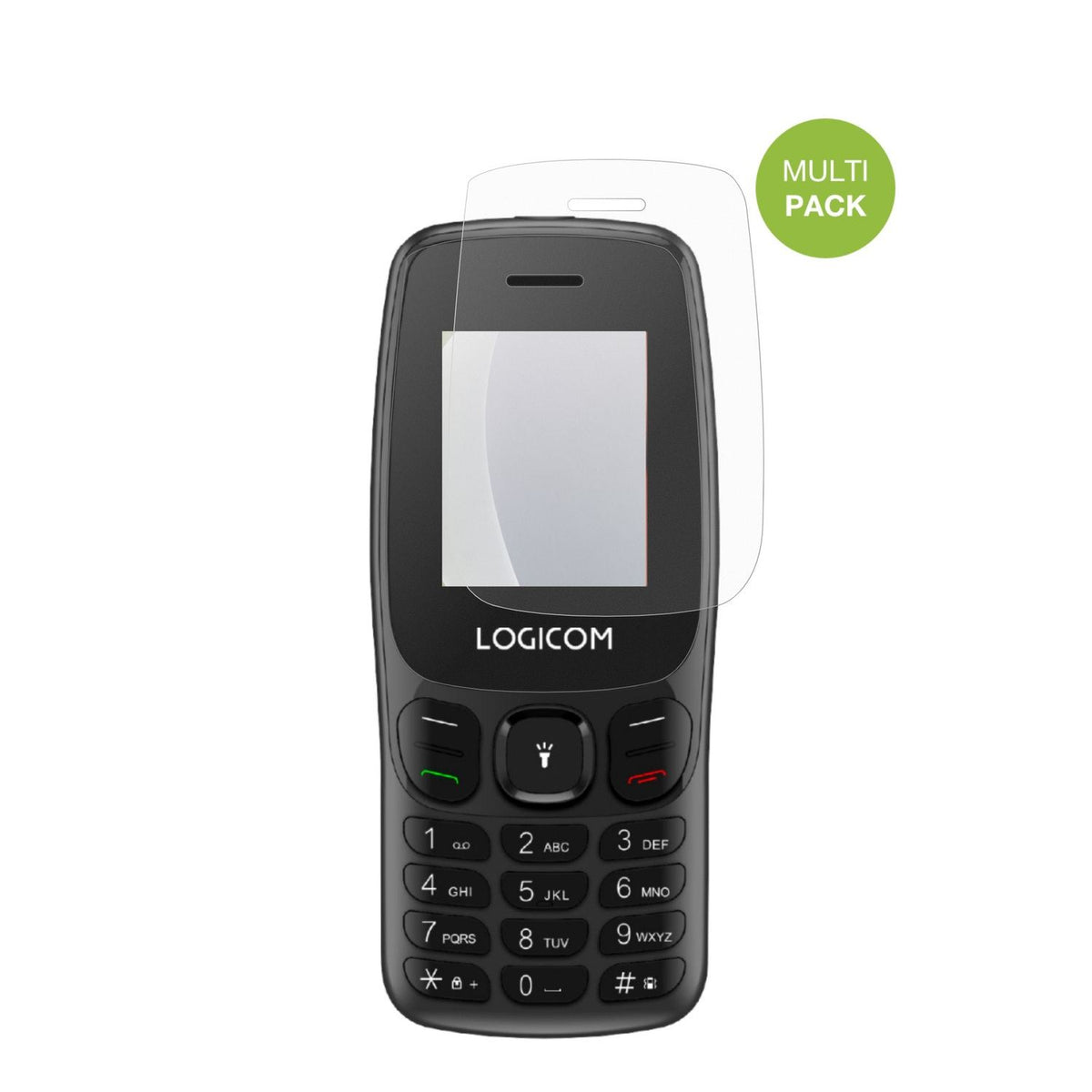 LogicomPosh 405 mit aufgebrachter dipos Displayschutzfolie, die lästige Fingerabdrücke minimiert
