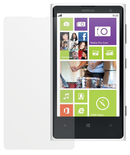 Lumia 1020Nokia mit aufgebrachter dipos Displayschutzfolie, die lästige Fingerabdrücke minimiert