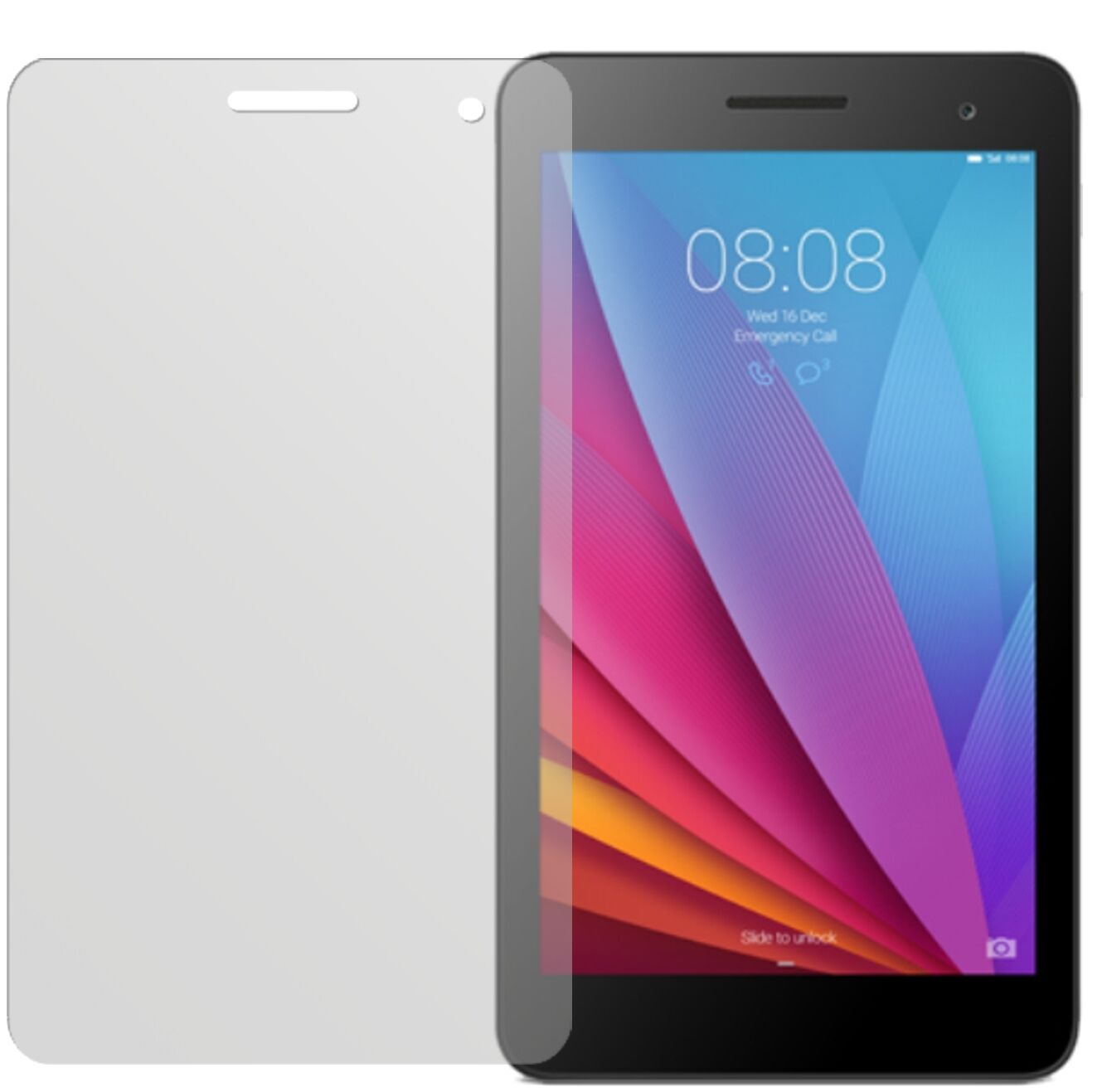 Mediapad T1 7.0Huawei mit aufgebrachter dipos Displayschutzfolie, die lästige Fingerabdrücke minimiert