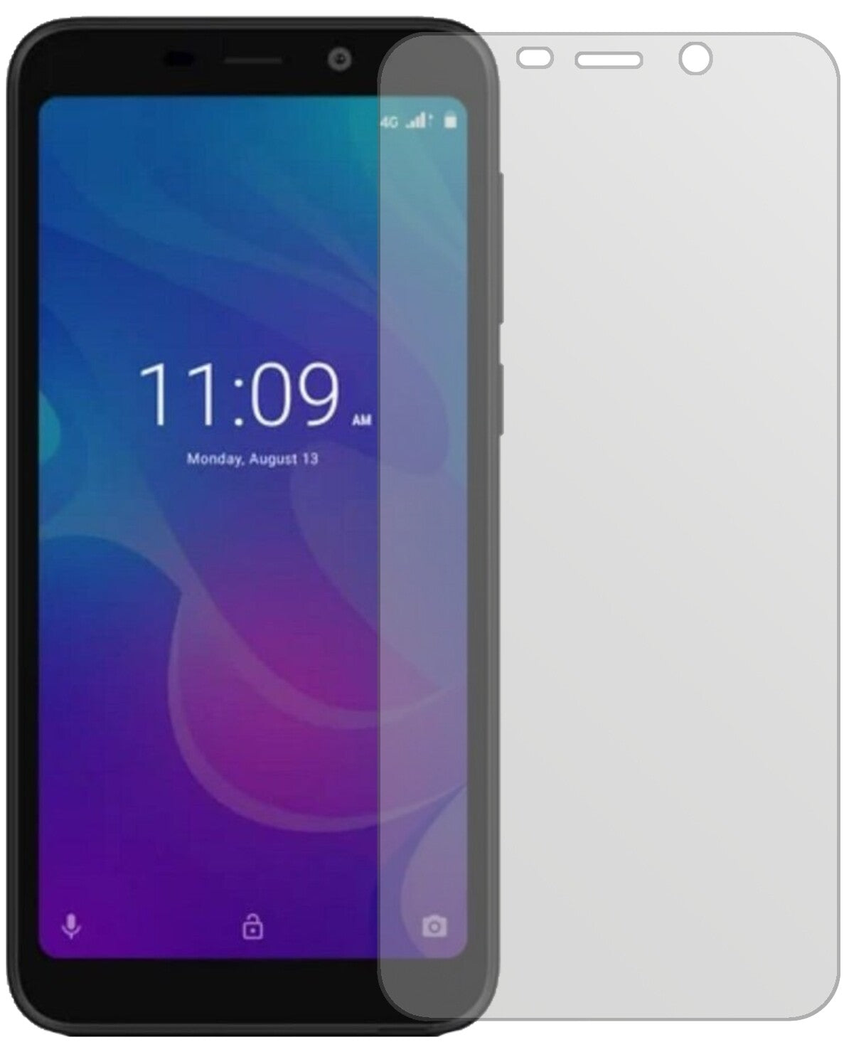 MeizuC9 Pro mit aufgebrachter dipos Displayschutzfolie, die lästige Fingerabdrücke minimiert