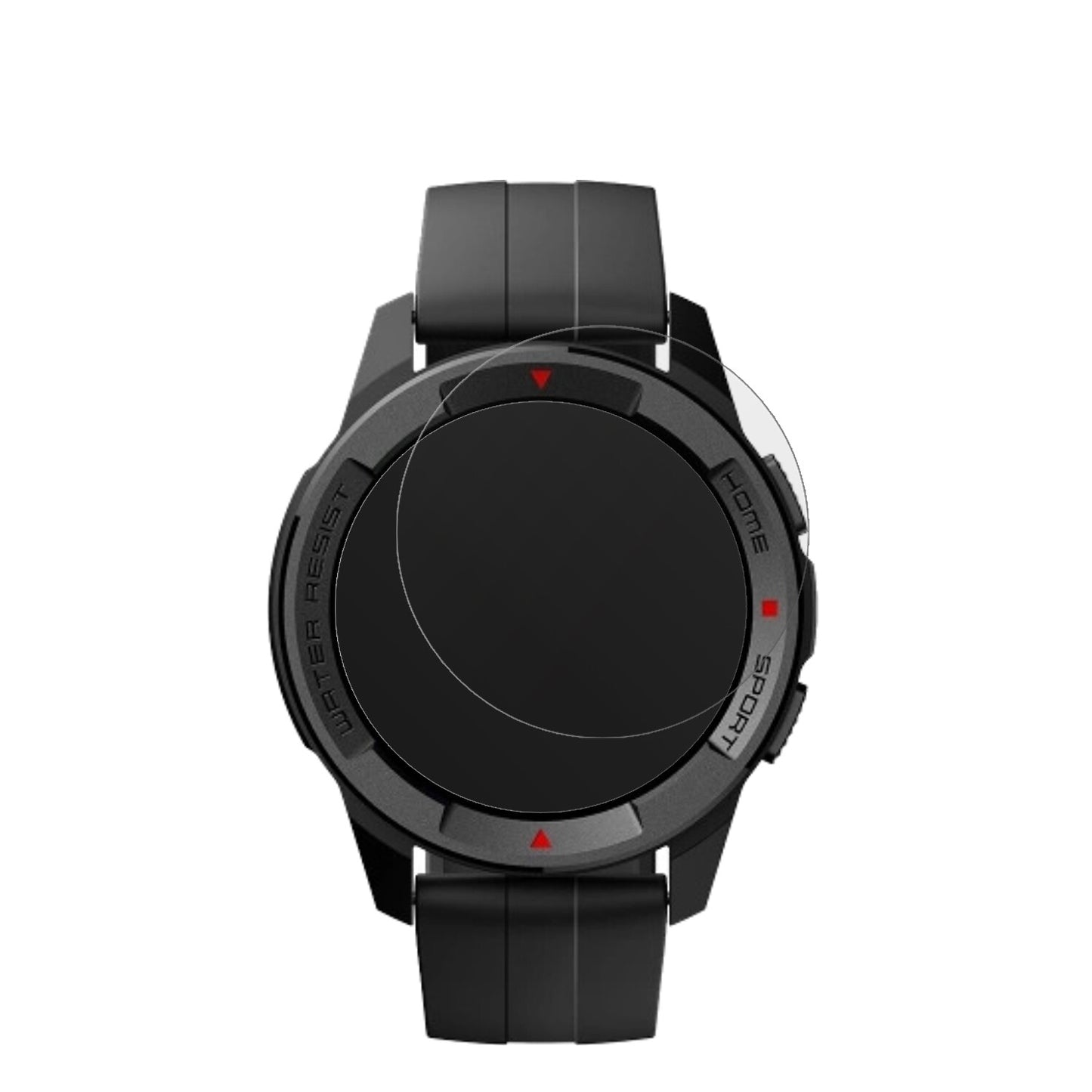 MibroWatch X1 mit aufgebrachter dipos Displayschutzfolie, die lästige Fingerabdrücke minimiert