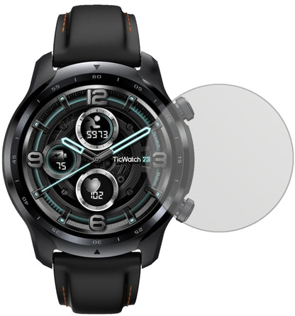 MobvoiTicWatch Pro 3 (47mm) mit aufgebrachter dipos Displayschutzfolie, die lästige Fingerabdrücke minimiert