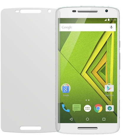 Moto X PlayMotorola mit aufgebrachter dipos Displayschutzfolie, die lästige Fingerabdrücke minimiert