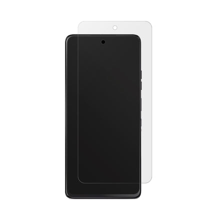 MotorolaMoto G75 5G mit aufgebrachter dipos Displayschutzfolie, die lästige Fingerabdrücke minimiert