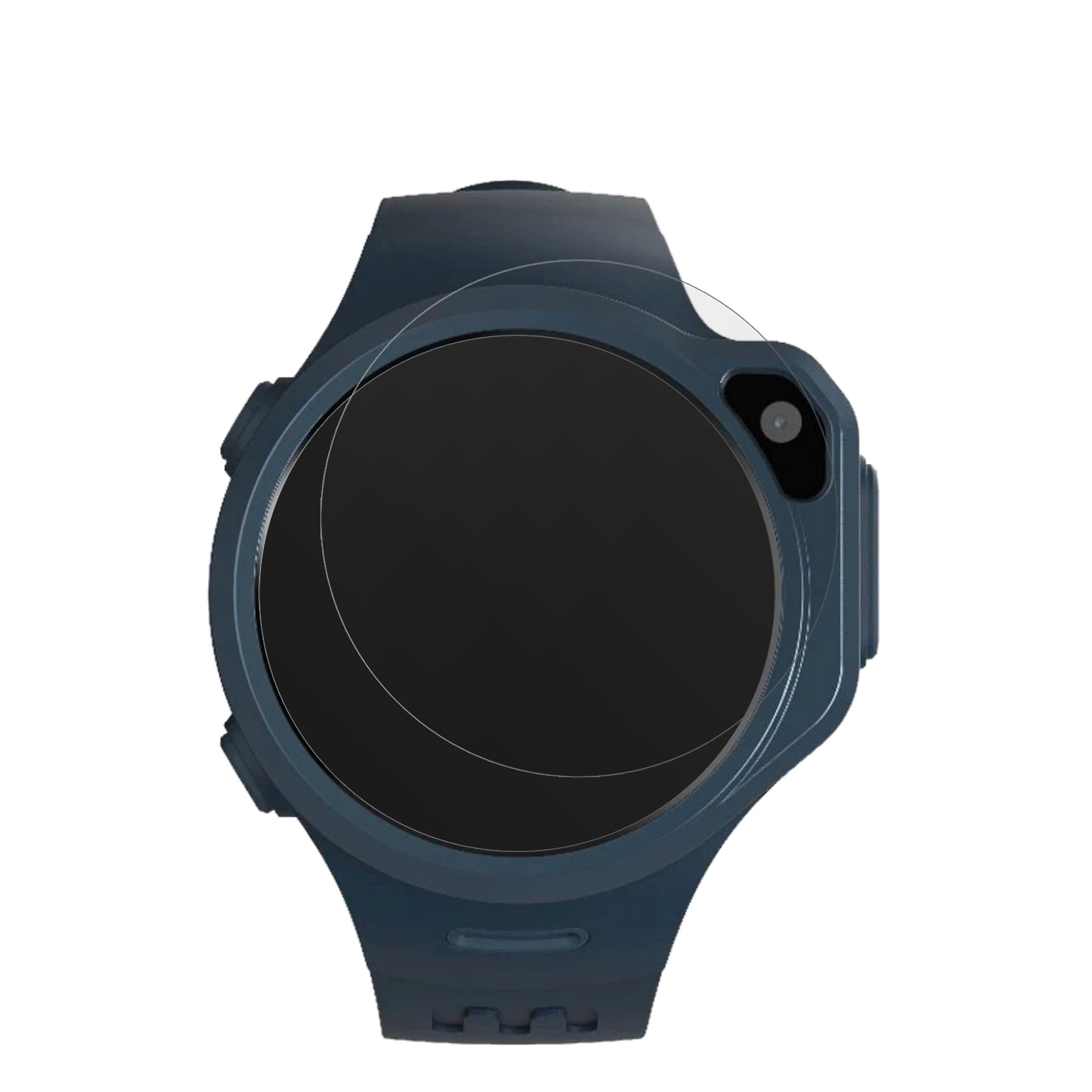 myFirstFone R1C mit aufgebrachter dipos Displayschutzfolie, die lästige Fingerabdrücke minimiert