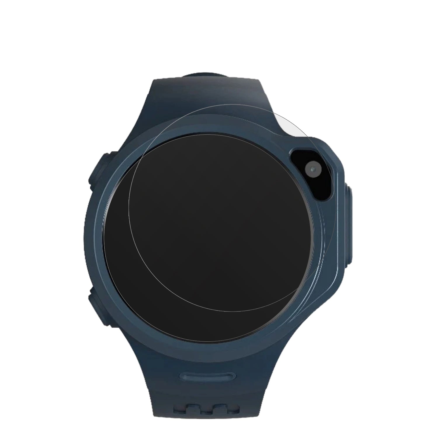myFirstFone R1C mit aufgebrachter dipos Displayschutzfolie, die lästige Fingerabdrücke minimiert