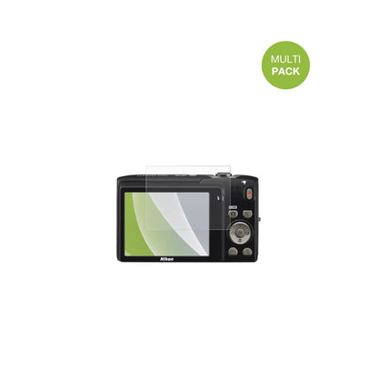 NikonCoolpix S3100 mit aufgebrachter dipos Displayschutzfolie, die lästige Fingerabdrücke minimiert