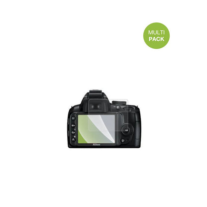 NikonD3000 mit aufgebrachter dipos Displayschutzfolie, die lästige Fingerabdrücke minimiert