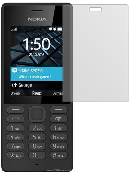 Nokia150 mit aufgebrachter dipos Displayschutzfolie, die lästige Fingerabdrücke minimiert
