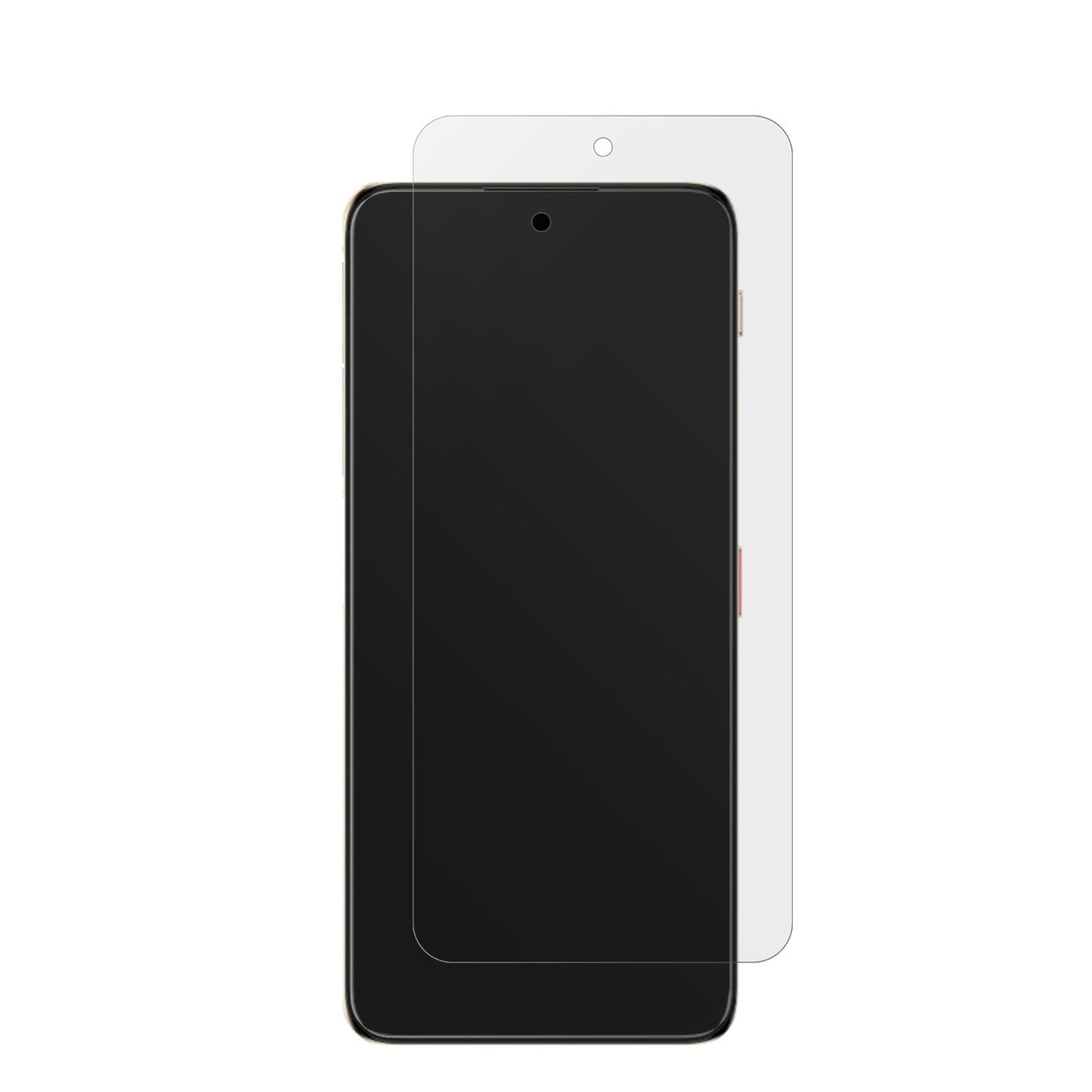NubiaFocus Pro 5G mit aufgebrachter dipos Displayschutzfolie, die lästige Fingerabdrücke minimiert