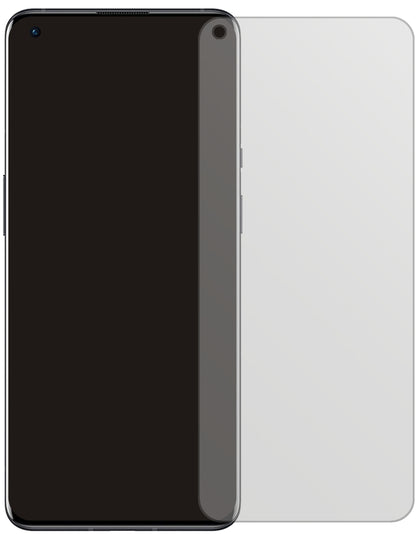 OnePlus9 Pro mit aufgebrachter dipos Displayschutzfolie, die lästige Fingerabdrücke minimiert