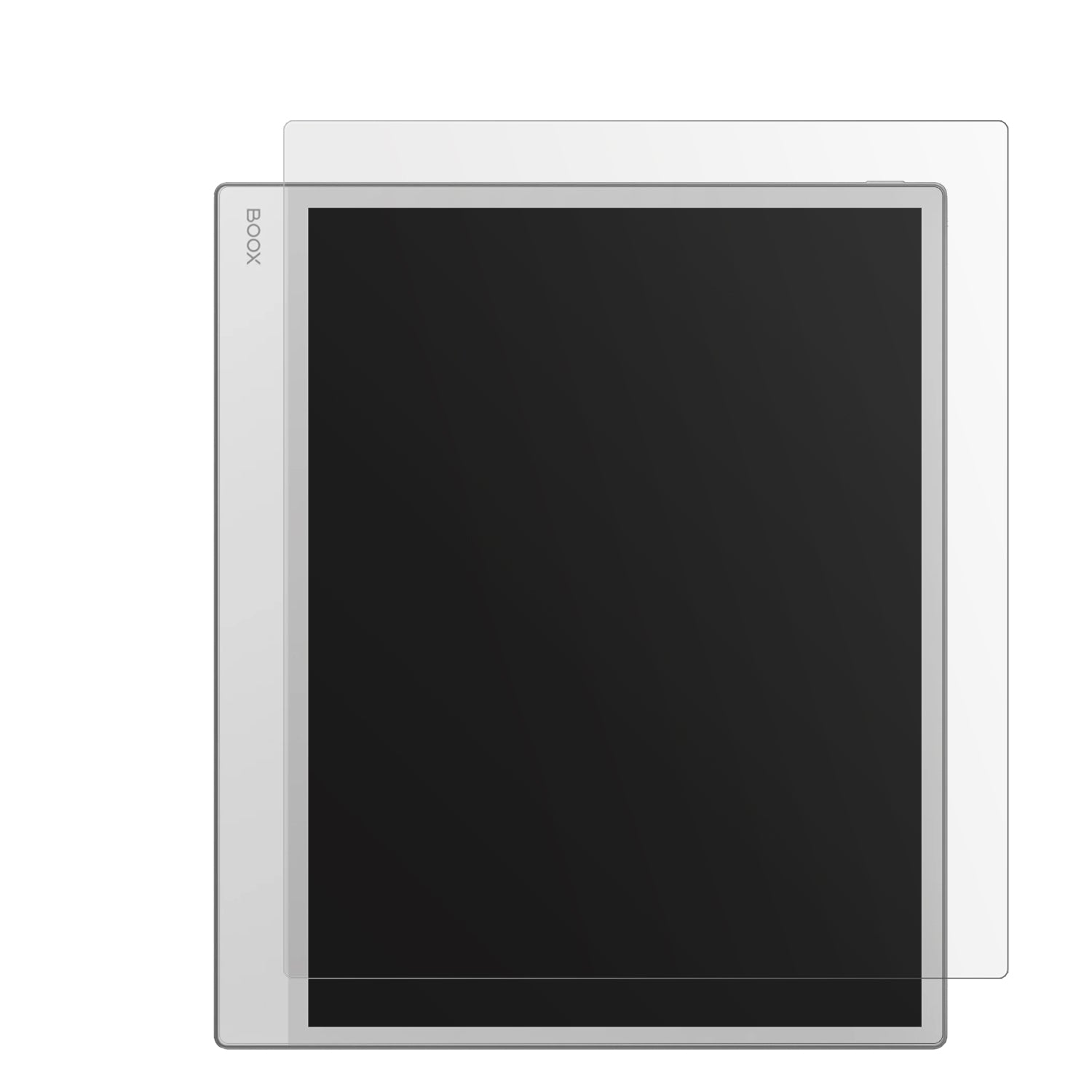 OnyxBoox Note Max 13.3 mit aufgebrachter dipos Displayschutzfolie, die lästige Fingerabdrücke minimiert