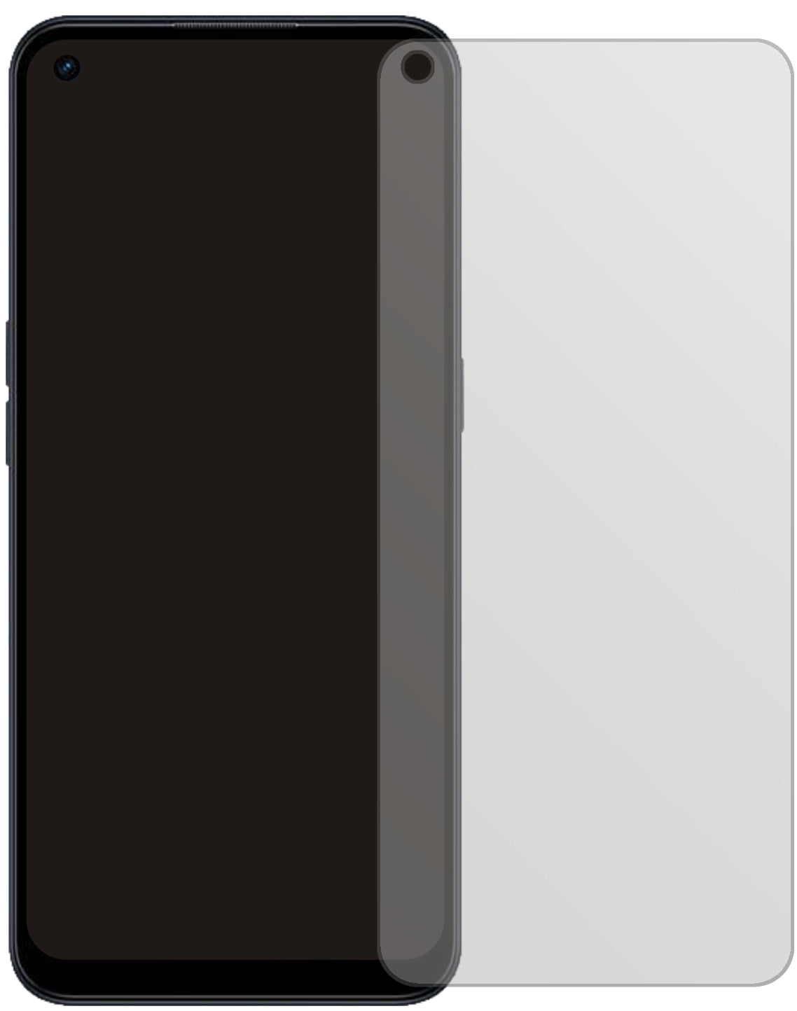 OppoA53 5G mit aufgebrachter dipos Displayschutzfolie, die lästige Fingerabdrücke minimiert
