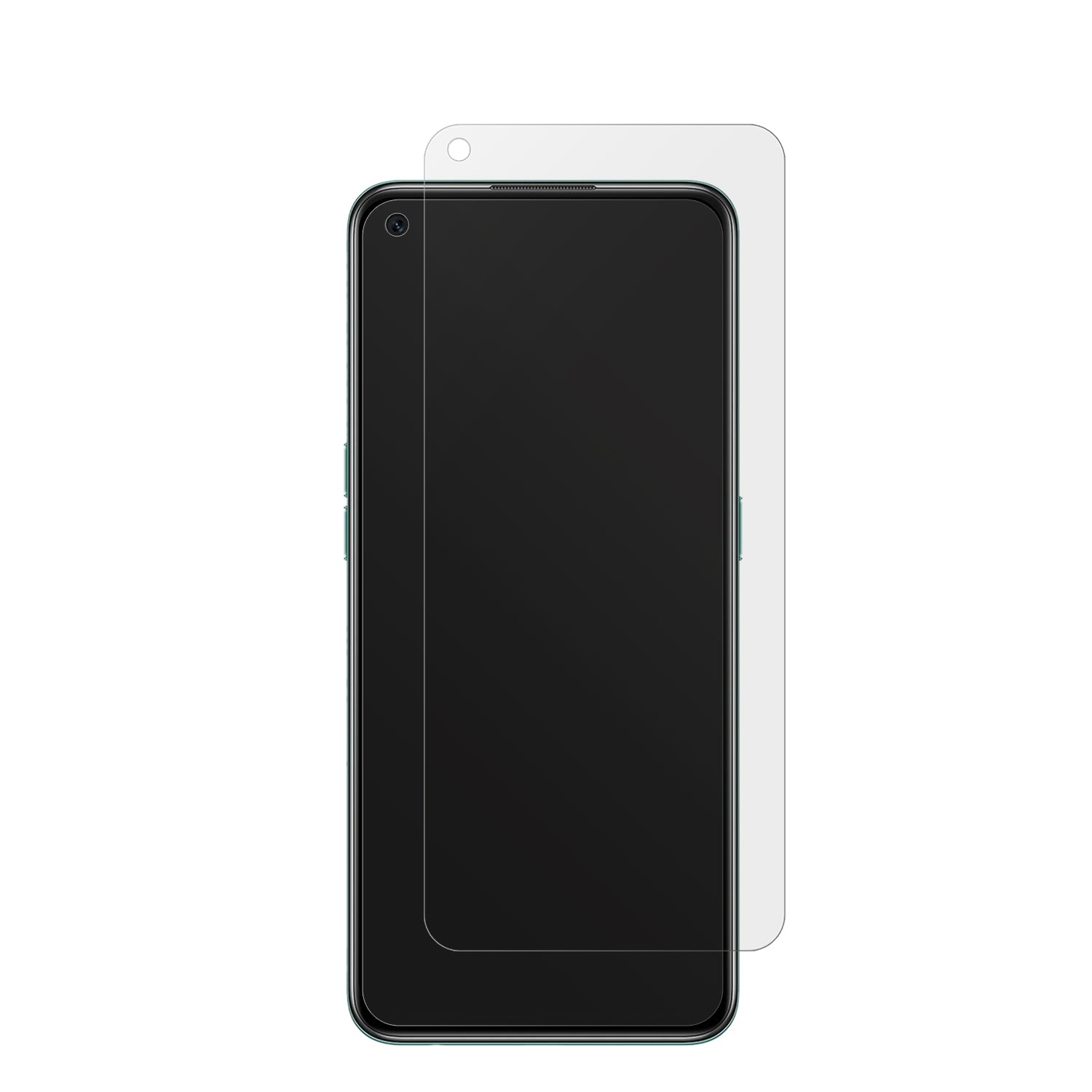 OppoA55s 5G Japan mit aufgebrachter dipos Displayschutzfolie, die lästige Fingerabdrücke minimiert