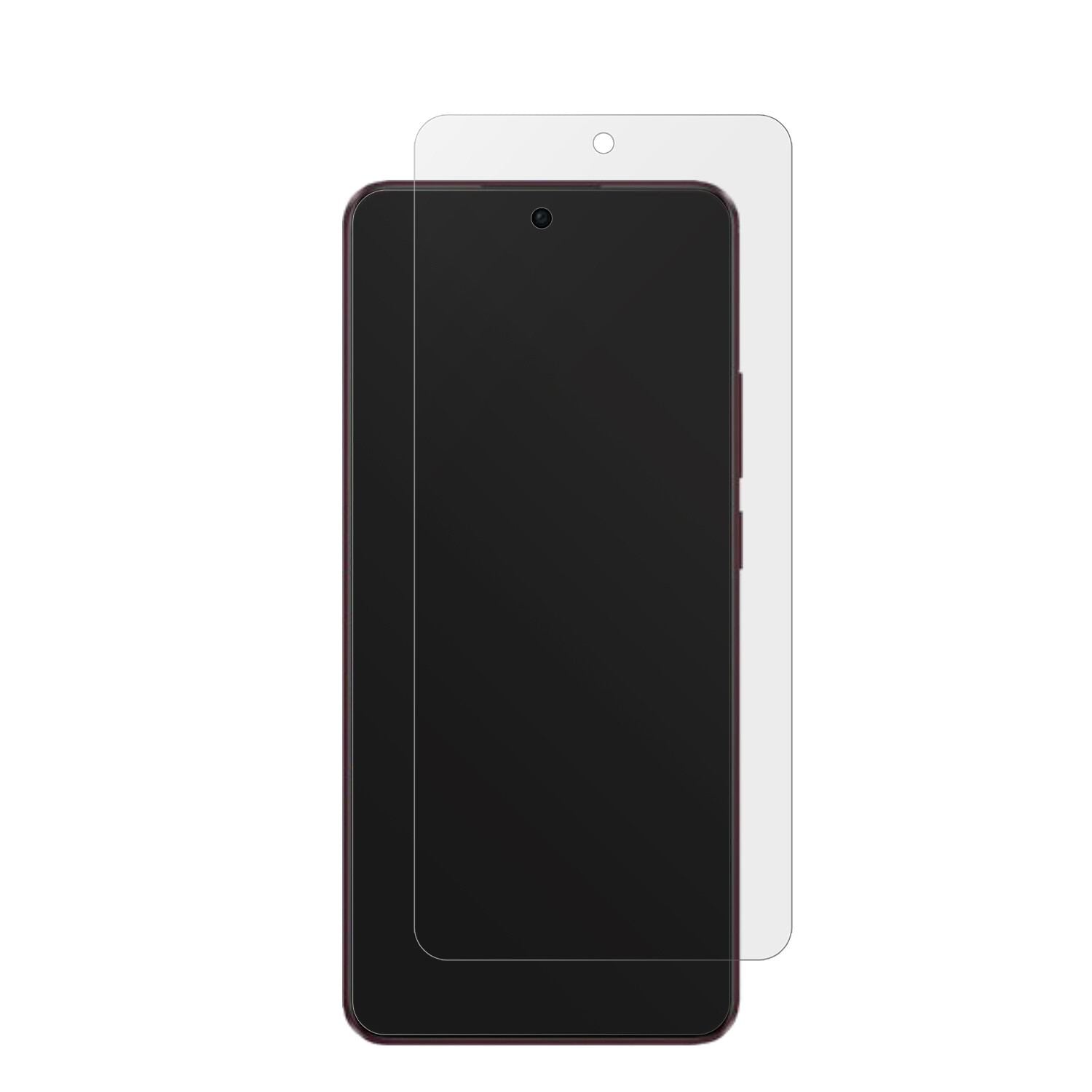 OppoF25 Pro mit aufgebrachter dipos Displayschutzfolie, die lästige Fingerabdrücke minimiert