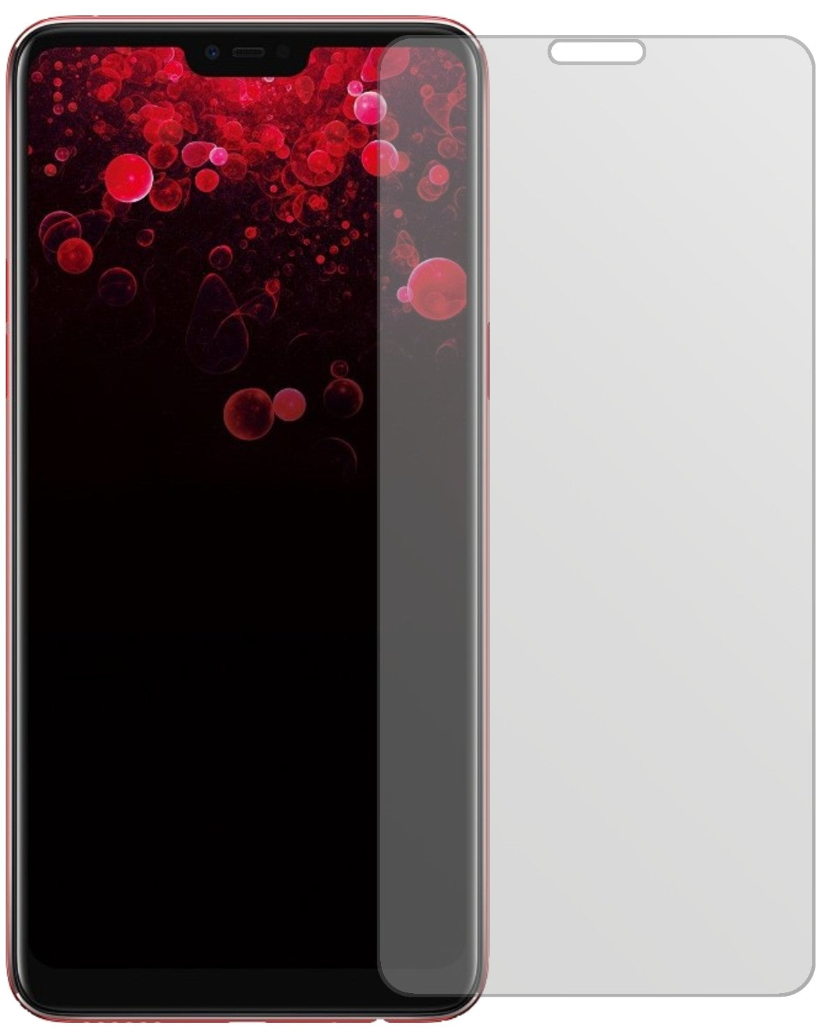 OppoF7 YOUTH mit aufgebrachter dipos Displayschutzfolie, die lästige Fingerabdrücke minimiert