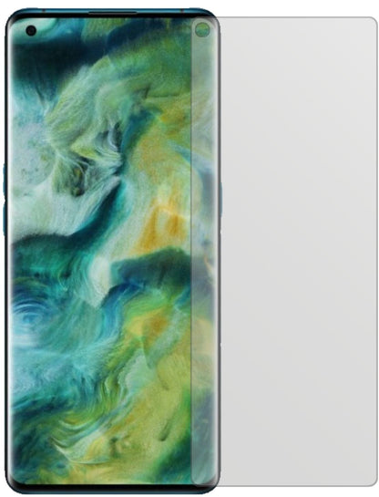 OppoFind X2 Pro mit aufgebrachter dipos Displayschutzfolie, die lästige Fingerabdrücke minimiert