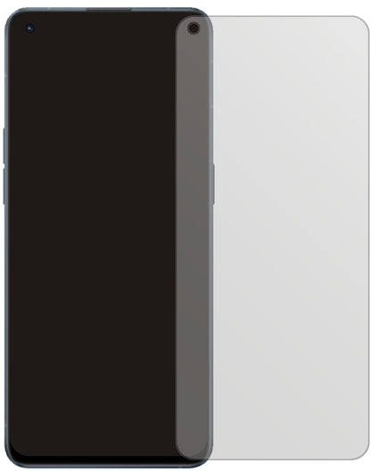 OppoReno6 mit aufgebrachter dipos Displayschutzfolie, die lästige Fingerabdrücke minimiert