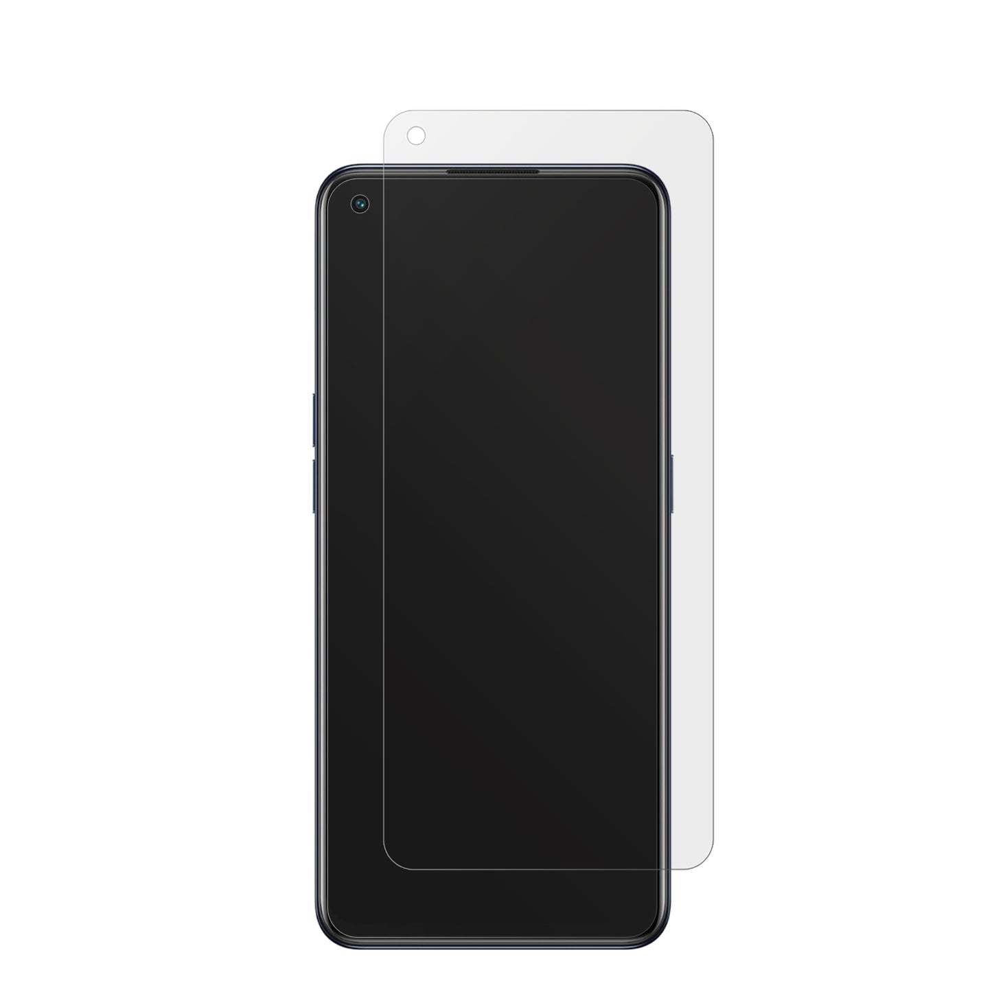 OppoReno 7 5G mit aufgebrachter dipos Displayschutzfolie, die lästige Fingerabdrücke minimiert