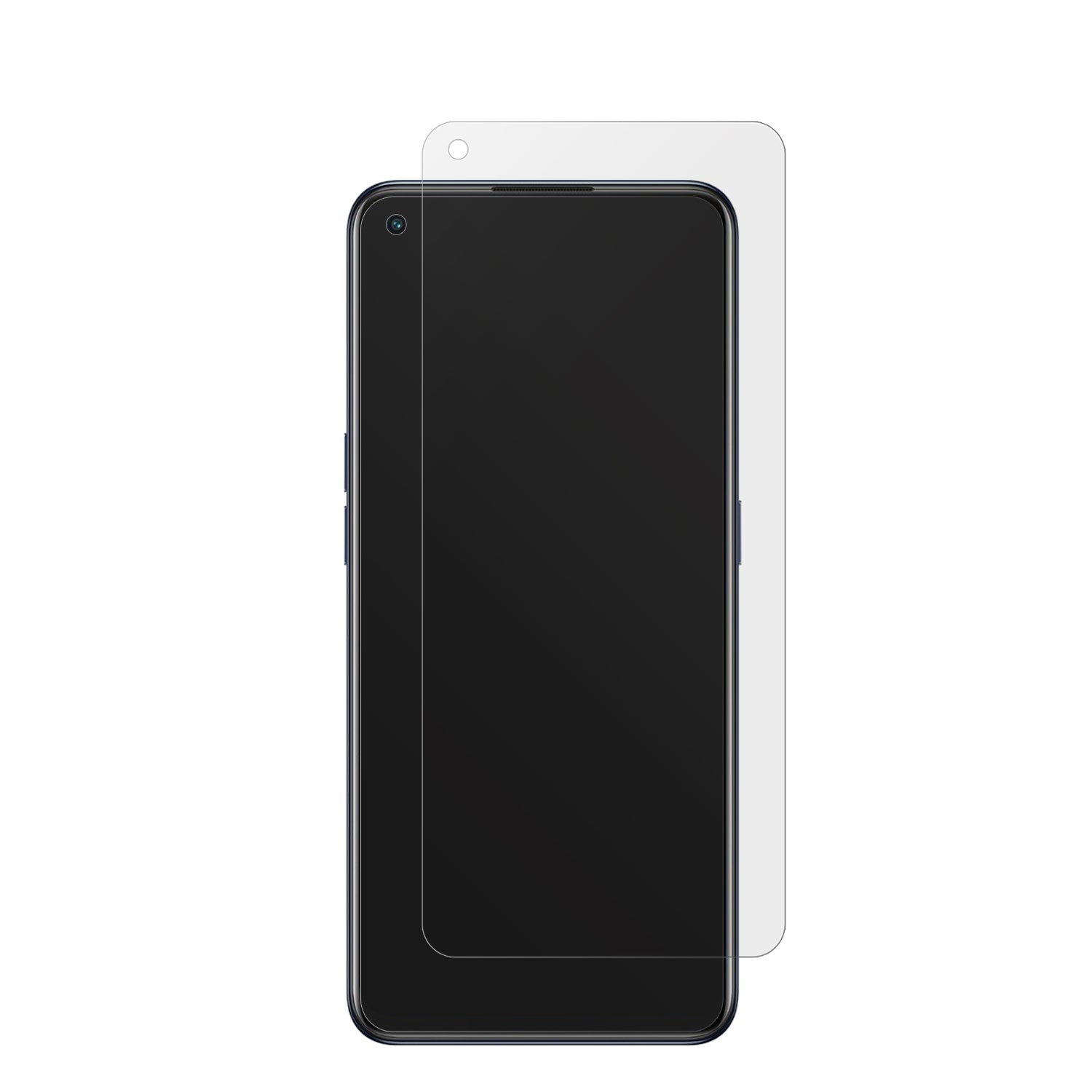OppoReno 7 5G mit aufgebrachter dipos Displayschutzfolie, die lästige Fingerabdrücke minimiert