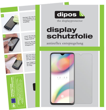 OppoReno Z mit aufgebrachter dipos Displayschutzfolie, die lästige Fingerabdrücke minimiert