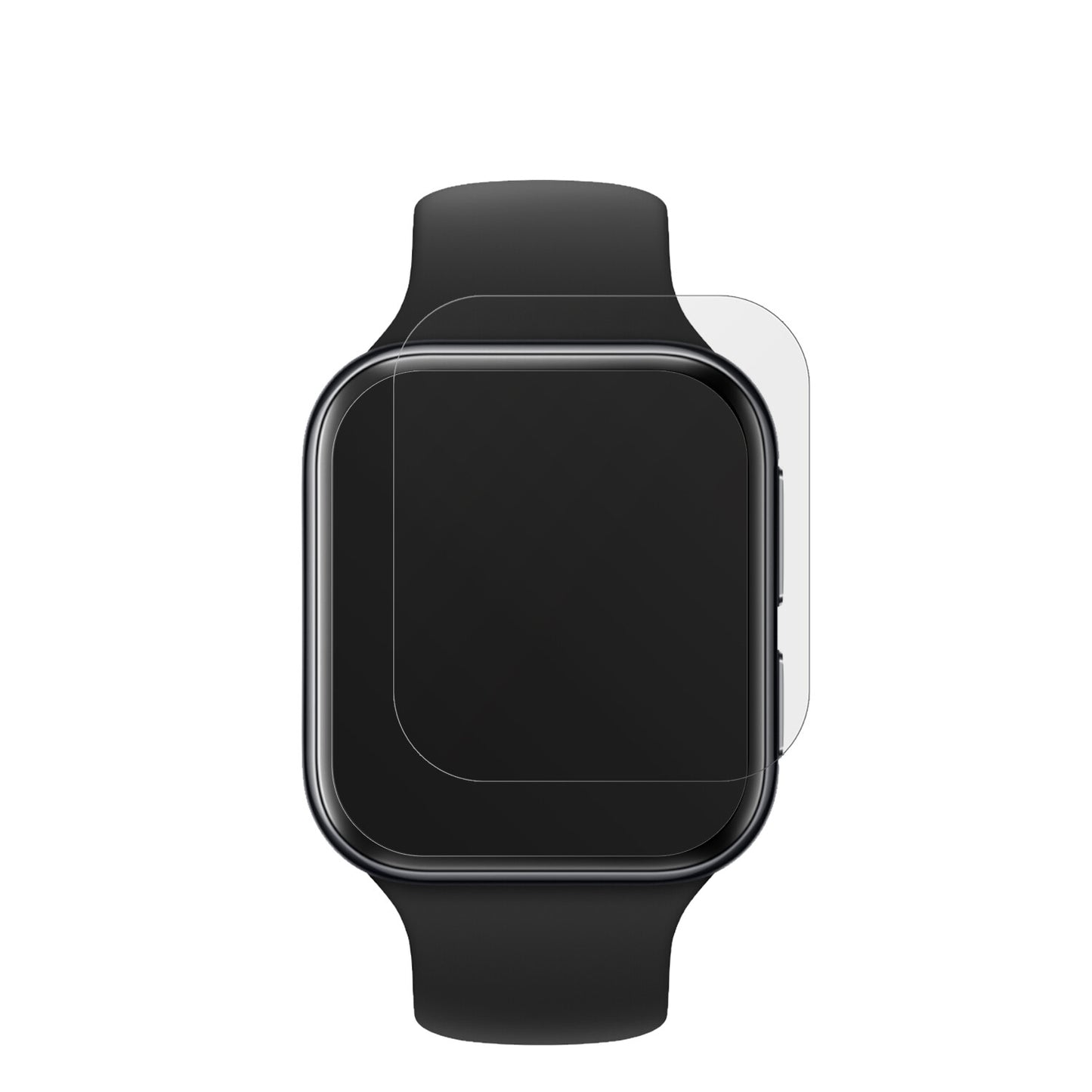 OPPOWatch 3 mit aufgebrachter dipos Displayschutzfolie, die lästige Fingerabdrücke minimiert