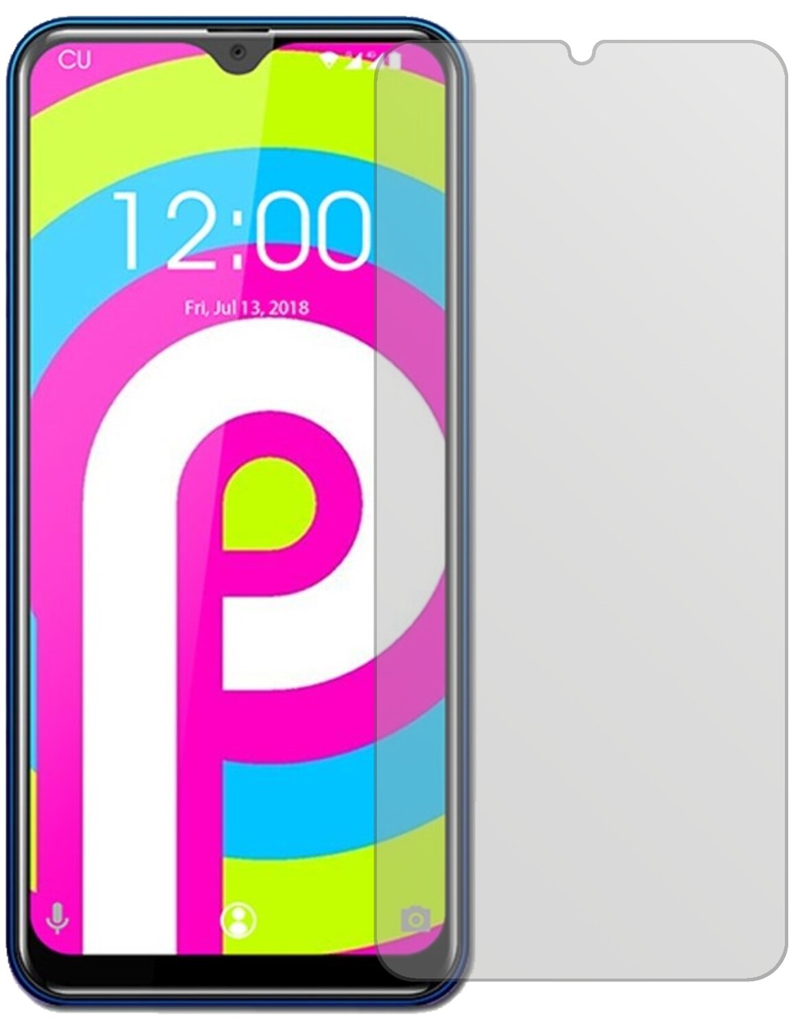 OukitelC 15 Pro mit aufgebrachter dipos Displayschutzfolie, die lästige Fingerabdrücke minimiert