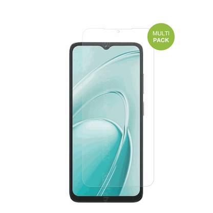OukitelC7 mit aufgebrachter dipos Displayschutzfolie, die l�stige Fingerabdr�cke minimiert