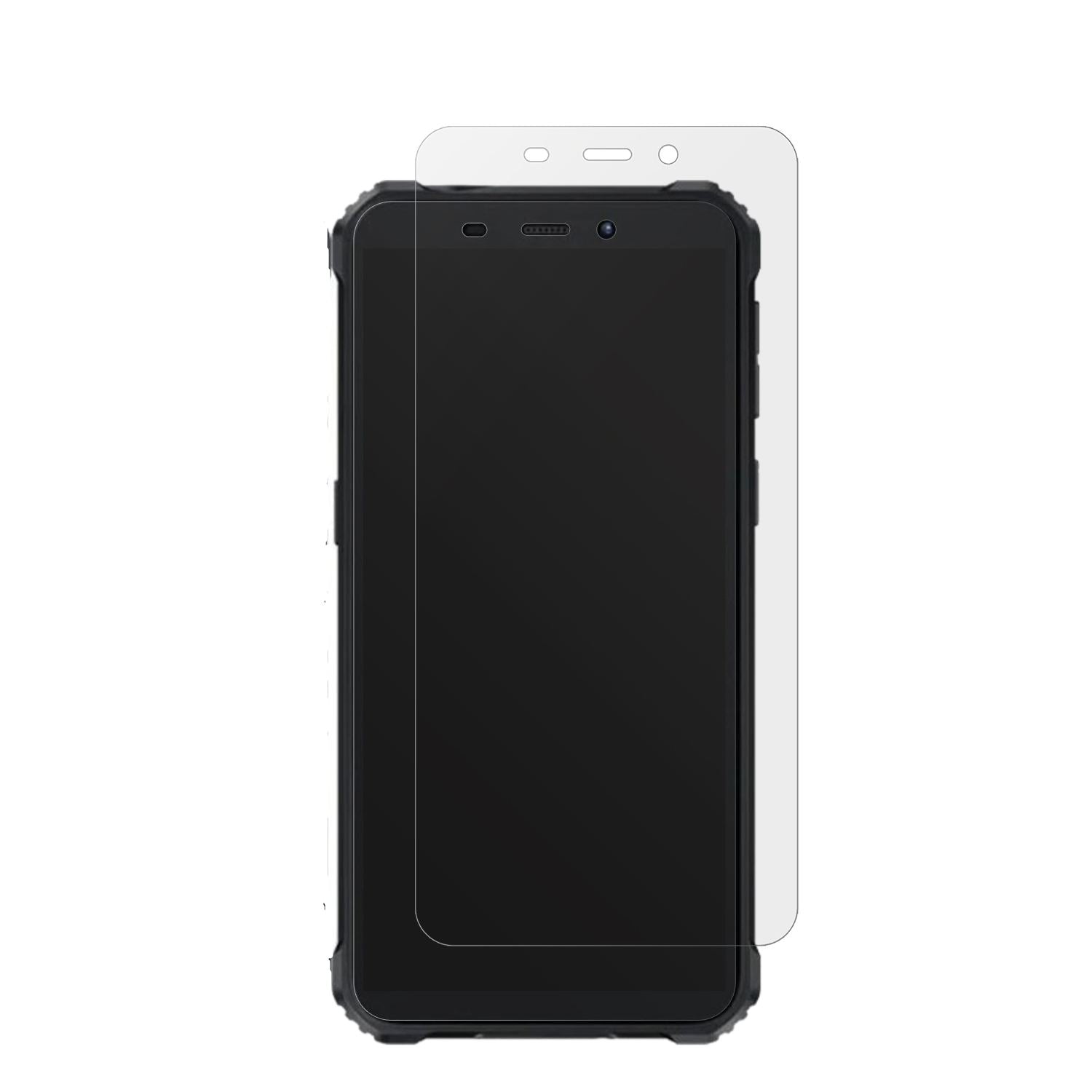 OukitelG3 Outdoor mit aufgebrachter dipos Displayschutzfolie, die lästige Fingerabdrücke minimiert