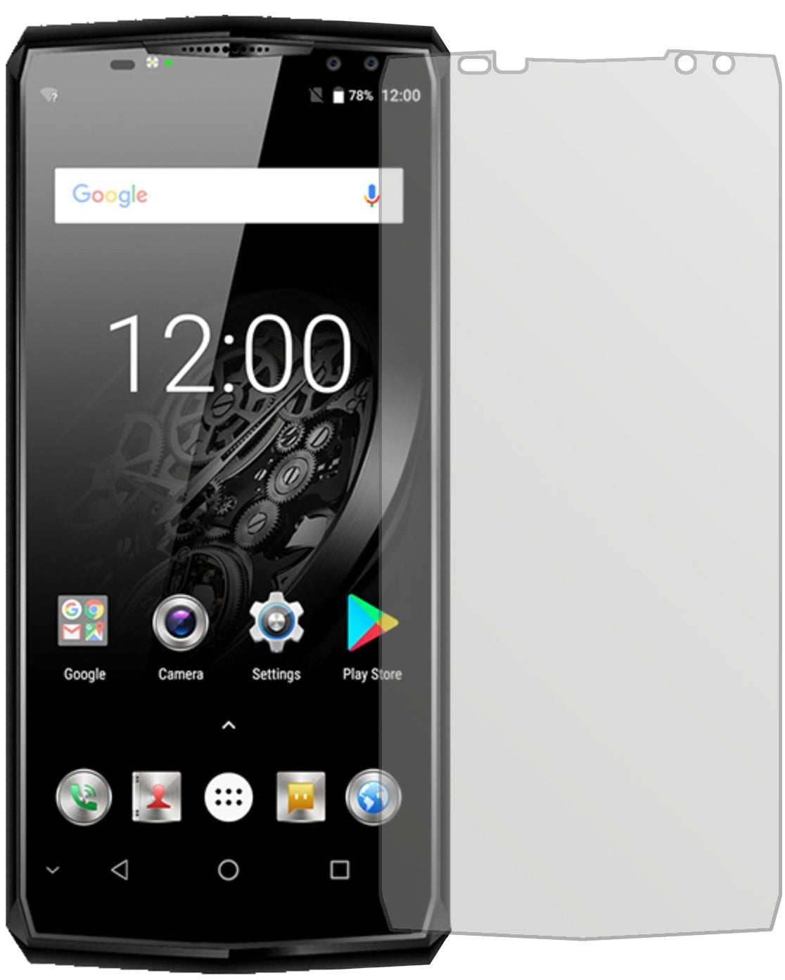 OukitelK10 mit aufgebrachter dipos Displayschutzfolie, die lästige Fingerabdrücke minimiert