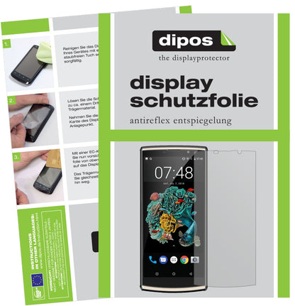 OukitelK7 mit aufgebrachter dipos Displayschutzfolie, die lästige Fingerabdrücke minimiert