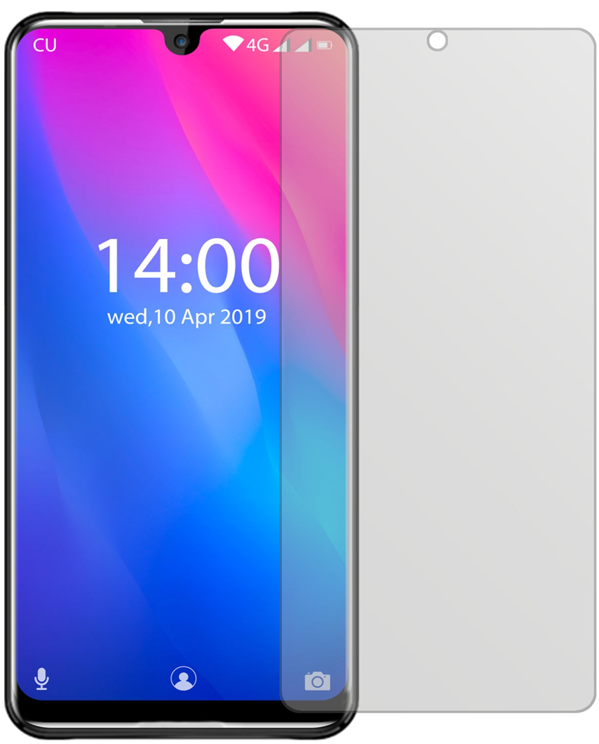 OukitelK9 mit aufgebrachter dipos Displayschutzfolie, die lästige Fingerabdrücke minimiert