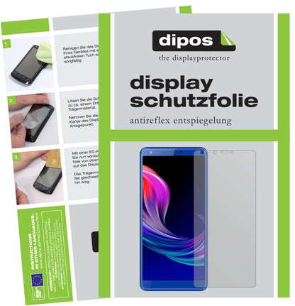 PanasonicEluga Ray 600 mit aufgebrachter dipos Displayschutzfolie, die lästige Fingerabdrücke minimiert