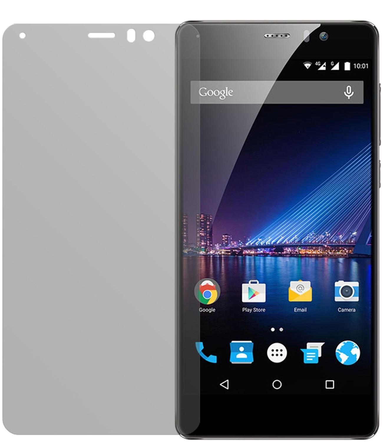 PhicommPassion 3 mit aufgebrachter dipos Displayschutzfolie, die lästige Fingerabdrücke minimiert