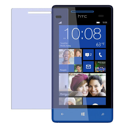 Phone 8s by HTCWindows mit aufgebrachter dipos Displayschutzfolie, die lästige Fingerabdrücke minimiert