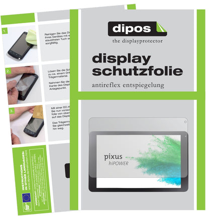 PixushiPower mit aufgebrachter dipos Displayschutzfolie, die lästige Fingerabdrücke minimiert