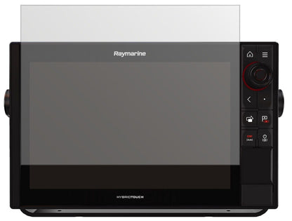 RaymarineAxiom Pro 16 mit aufgebrachter dipos Displayschutzfolie, die lästige Fingerabdrücke minimiert