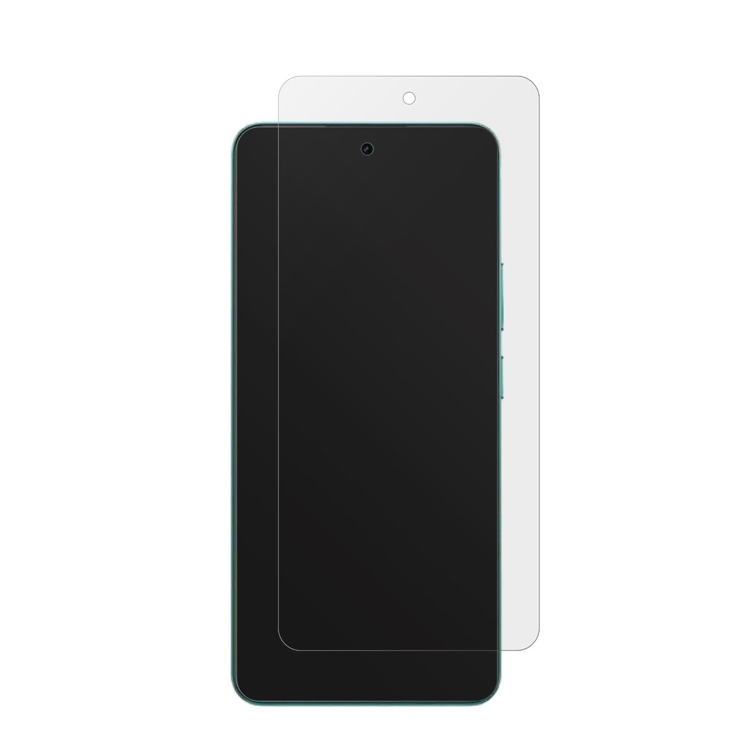 Realme14T 5G mit aufgebrachter dipos Displayschutzfolie, die lästige Fingerabdrücke minimiert