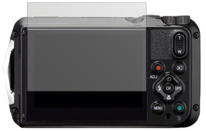 RicohWG-6 mit aufgebrachter dipos Displayschutzfolie, die lästige Fingerabdrücke minimiert