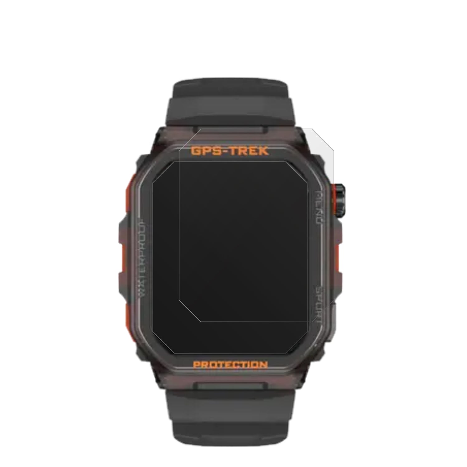 RogbidTank G2 Smartwatch mit aufgebrachter dipos Displayschutzfolie, die lästige Fingerabdrücke minimiert