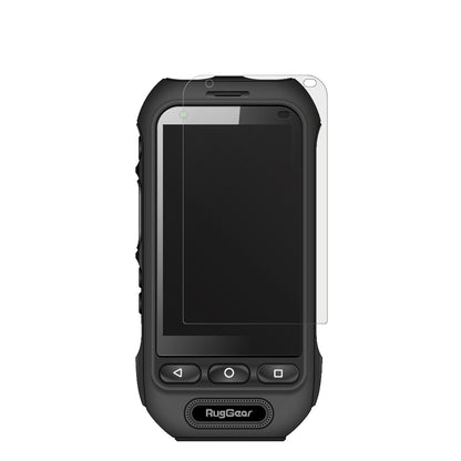 RugGearRG360 mit aufgebrachter dipos Displayschutzfolie, die lästige Fingerabdrücke minimiert