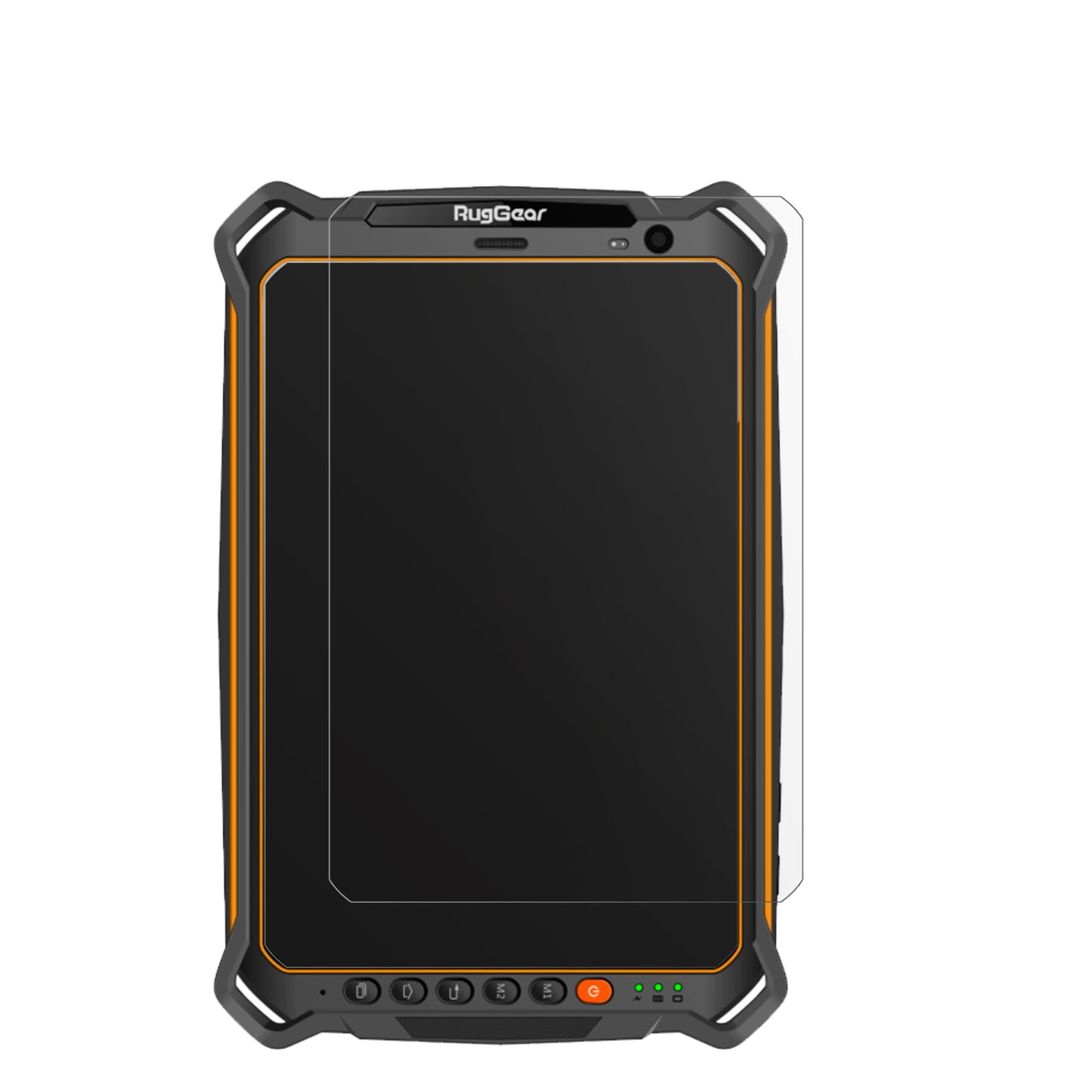 RugGearRG930i mit aufgebrachter dipos Displayschutzfolie, die lästige Fingerabdrücke minimiert
