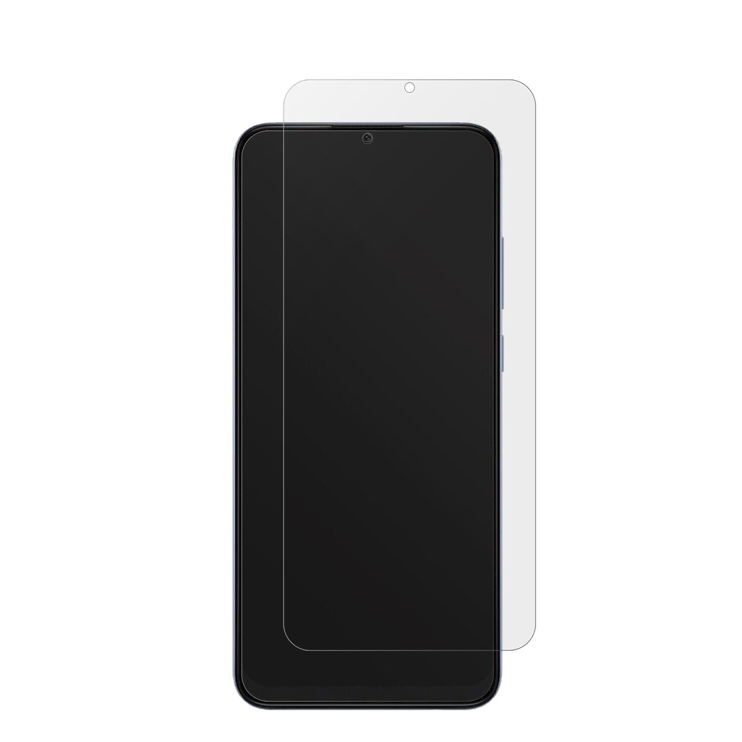 SamsungGalaxy A04e mit aufgebrachter dipos Displayschutzfolie, die lästige Fingerabdrücke minimiert