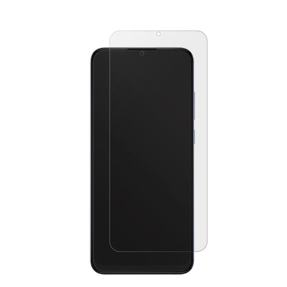 SamsungGalaxy A04e mit aufgebrachter dipos Displayschutzfolie, die lästige Fingerabdrücke minimiert