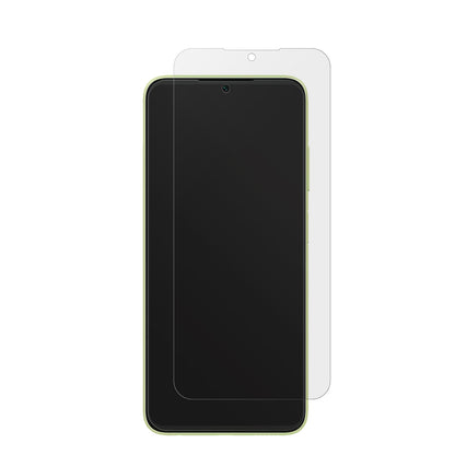 SamsungGalaxy A05s mit aufgebrachter dipos Displayschutzfolie, die lästige Fingerabdrücke minimiert